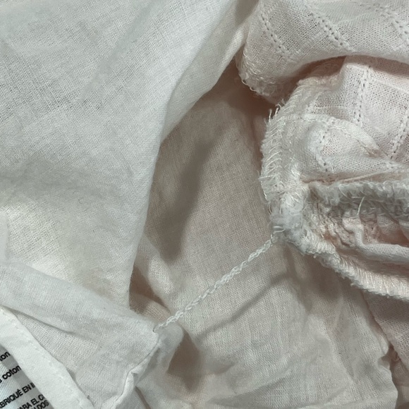 Sam Edelman Kenna Pink Ruffle Midi Dress. Size Small Cotton Pullover V Neck - Picture 15 of 17